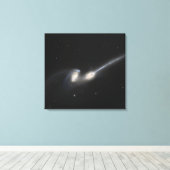 NGC 4676, ook bekend als de Mice Galaxies Canvas Afdruk (Insitu (Houten vloer))