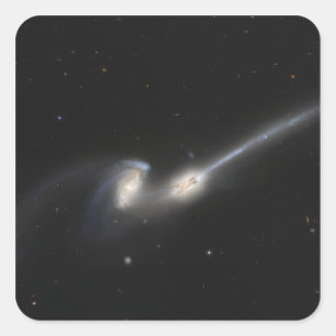 NGC 4676, ook bekend als de Mice Galaxies Vierkante Sticker
