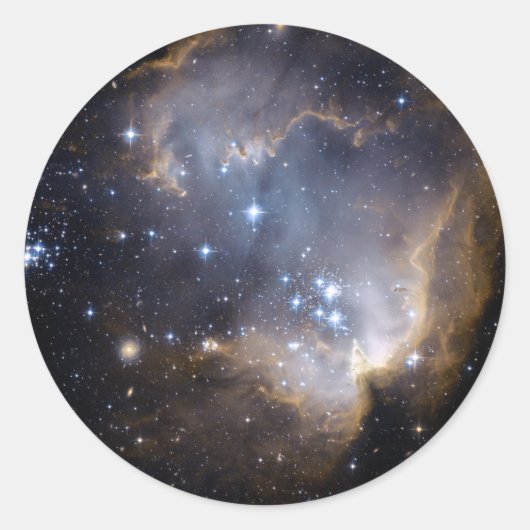 NGC 602 felle sterren NASA Ronde Sticker (Voorkant)