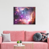 NGC 602: Sterrenclusters, Kleine Magelhaense Wolk Canvas Afdruk (Insitu (Woonkamer))