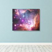 NGC 602: Sterrenclusters, Kleine Magelhaense Wolk Canvas Afdruk (Insitu (Houten vloer))