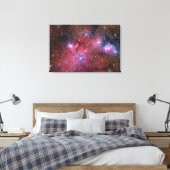 NGC 6559 Nebula in Boogschutter Canvas Afdruk (Insitu (Slaapkamer))