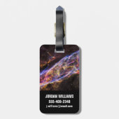 NGC 6960, de bezemnevel van de heks. Bagagelabel (Achterkant verticaal)