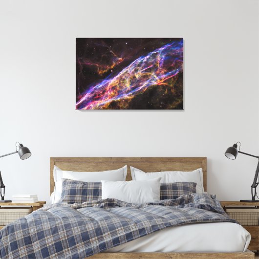 NGC 6960, de bezemnevel van de heks. Canvas Afdruk (Insitu (Slaapkamer))