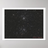 NGC 869 en NGC 884 van Eric Dreher Poster (Voorkant)
