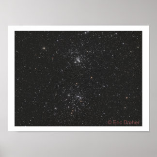 NGC 869 en NGC 884 van Eric Dreher Poster