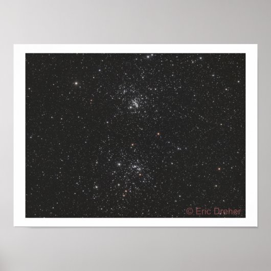 NGC 869 en NGC 884 van Eric Dreher Poster (Voorkant)