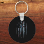 Nge American Flag And Cross Faith Family Dom Usa F Sleutelhanger (Voorkant)