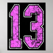 Nge Nk And Nk Number 13 Jersey Player Uniform #13 Poster (Voorkant)