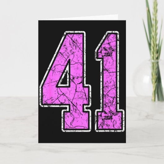 Nge Nk And Nk Number 41 Jersey Player Uniform #41  Kaart (Voorkant)