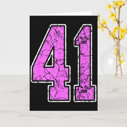 Nge Nk And Nk Number 41 Jersey Player Uniform #41  Kaart (Gele Bloem)