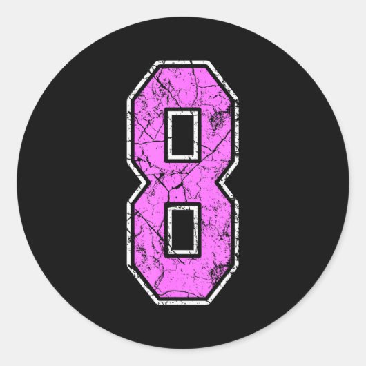 Nge Nk And Nk Number 8 Jersey Player Uniform #8  Ronde Sticker (Voorkant)