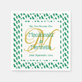 NGERIA Custom Monogram Wedding Celebration Paper Servet