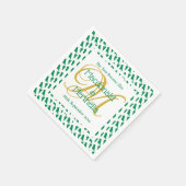 NGERIA Custom Monogram Wedding Celebration Paper Servet (Hoek)