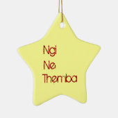 Ngi Ne Themba - Ik heb hoop Keramisch Ornament (Rechts)