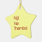 Ngi Ne Themba - Ik heb hoop Keramisch Ornament (Links)
