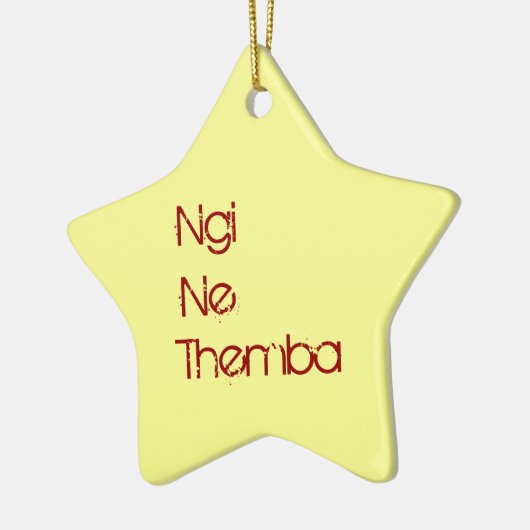Ngi Ne Themba - Ik heb hoop Keramisch Ornament (Links)