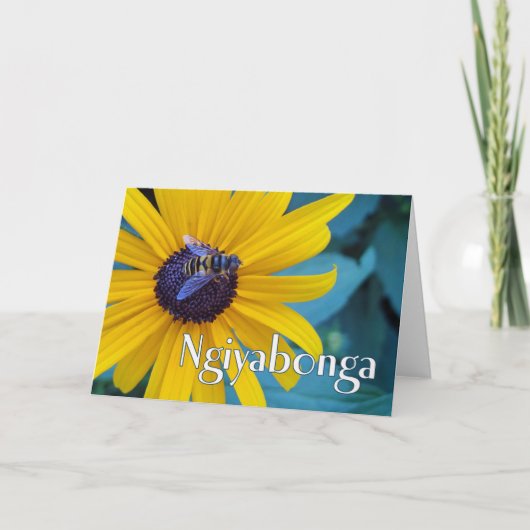 Ngiyabonga Zulu Hartelijk dank voor de honingbijen Kaart (Voorkant)