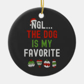 NGL De Hond is mijn favoriete kerst-matching voor  Keramisch Ornament (Voorkant)