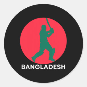 Ngladesh Cricket Jersey Cricket Vlag Van Ngladesh  Ronde Sticker