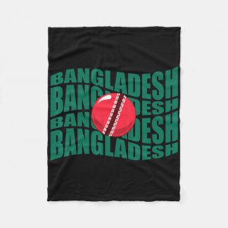 Ngladesh Cricket National Team Wavy Flag Support Fleece Deken