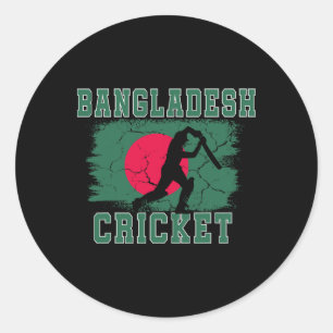 Ngladesh Cricket-supporters Ngladesh Vlag Cricket  Ronde Sticker