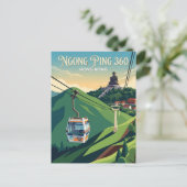 Ngong Ping 360 Hong Kong Briefkaart (Staand voorkant)