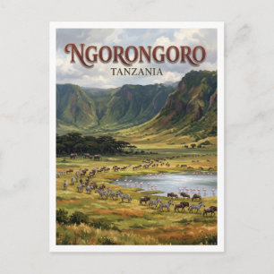 Ngorongoro Krater Karatu Tanzania Briefkaart