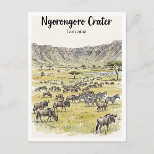 Ngorongoro Krater Karatu Tanzania Briefkaart
