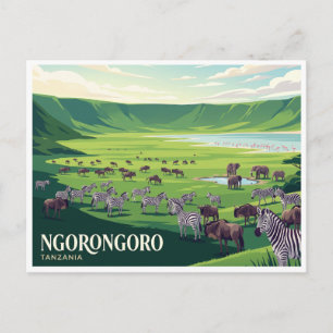 Ngorongoro Krater Karatu Tanzania Briefkaart