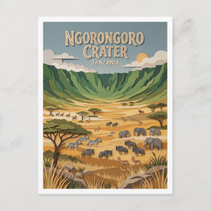 Ngorongoro-krater Tanzania Briefkaart