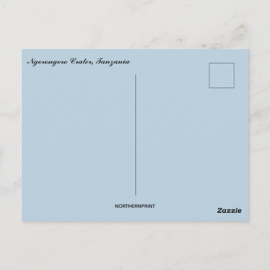 Ngorongoro-krater Tanzania Briefkaart (Achterkant)