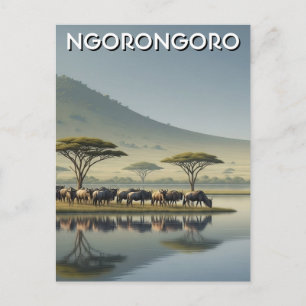 Ngorongoro Tanzania Gnu Briefkaart