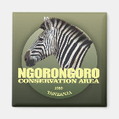 Ngorongoro (zebra) WT Magneet (Voorkant)