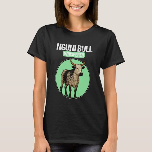 Nguni-rundvee Nguni-stier T-shirt (Voorkant)