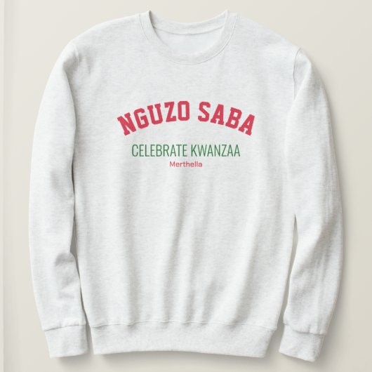 NGUZO SABA Vier Kwanzaa Trui (Design voorkant)
