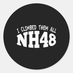 Nh48 Design Ik Klom Ze Allemaal Nh 4.000 Voet Berg Ronde Sticker