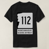 NH 112 Kancamagus Schilderachtig Byway New Hampshi T-shirt (Design voorkant)
