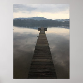 NH Misty Lake Scenery Poster