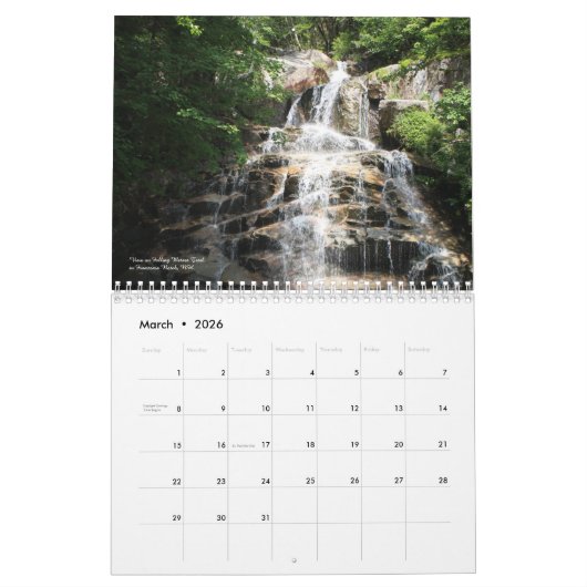 NH Mountain Scenerendar Kalender (Mar 2026)