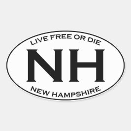 NH - New Hampshire Ovale Sticker