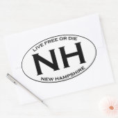 NH - New Hampshire Ovale Sticker (Envelop)