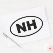 NH New Hampshire Ovale Sticker (Envelop)