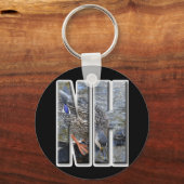 NH NEW HAMPSHIRE SLEUTELHANGER (Voorkant)
