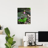 NH Roze Lady Slipper (Cypridedium Acaule) 16x20 Poster (Thuiskantoor)