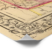 NH, Vermont Map door Mitchell Poster (Hoek)