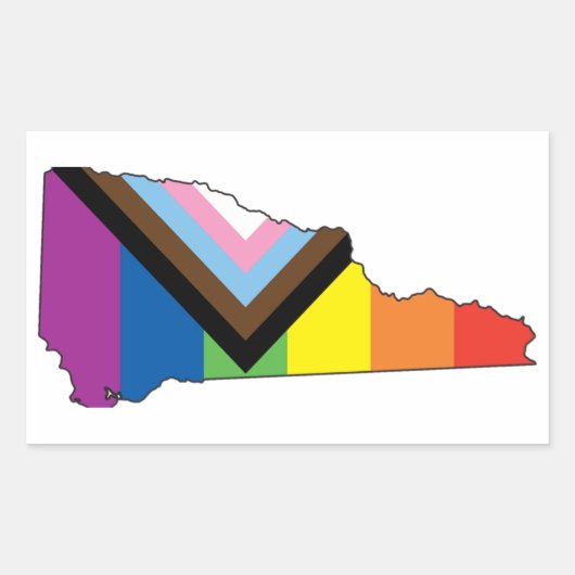 NH Voortgangsvlag Rechthoekige Sticker (Voorkant)