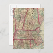 NH, Vt, Massa, RI, Conn Briefkaart (Voorkant / Achterkant)