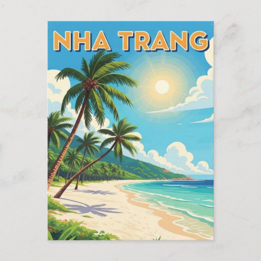 Nha Trang Beach Vietnam Travel Briefkaart (Voorkant)