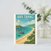 Nha Trang-stad, Vietnam reisposter Briefkaart (Staand voorkant)